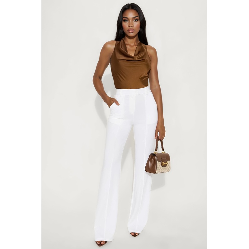 Tall Heidi Wide Leg Trouser Pant – Ivory