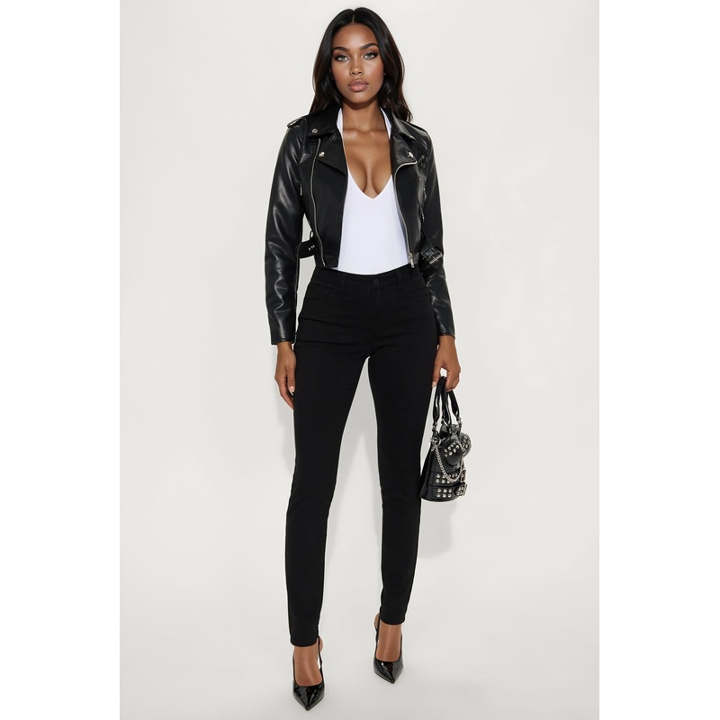 Tall Skinny Uniform Pants – Black