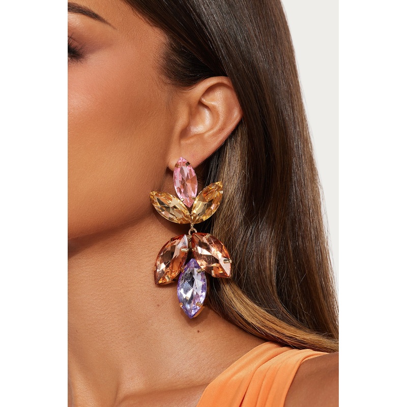 True Paradise Jeweled Drop Earrings – Gold