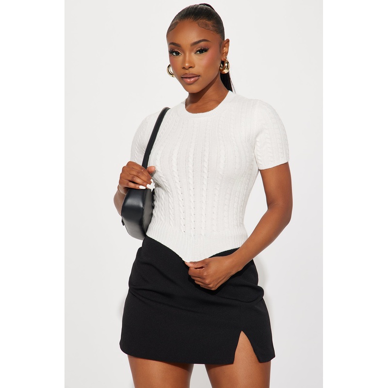 Toasty Plated Pullover Sweater – Cream