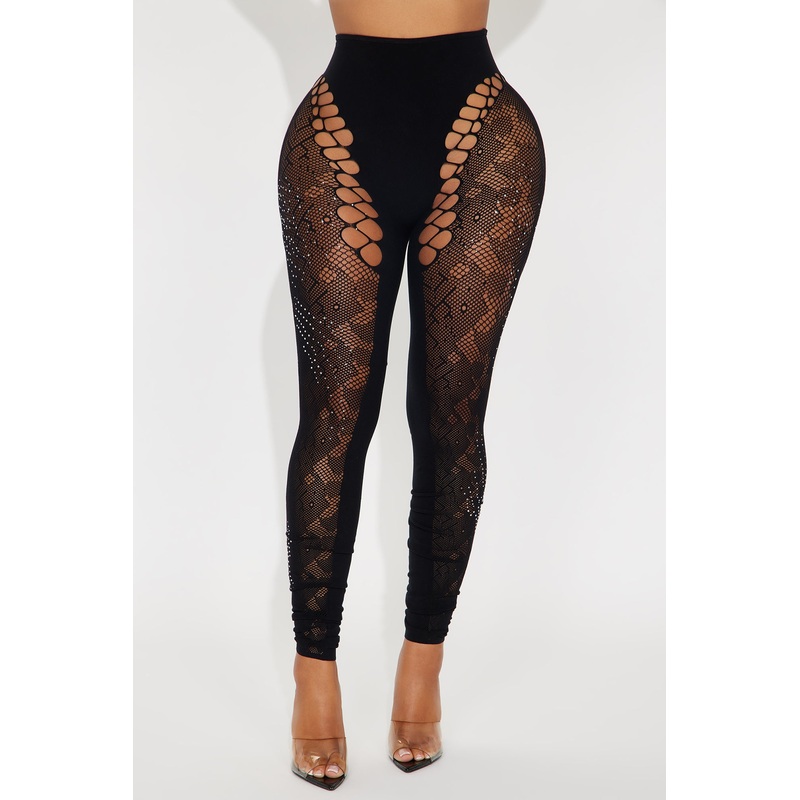 With Love Seamless Rhinestone Legging – Black