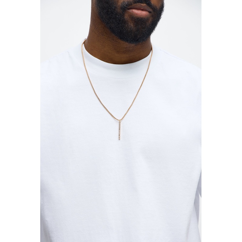 Cyrus Iced Pendant Necklace – Gold