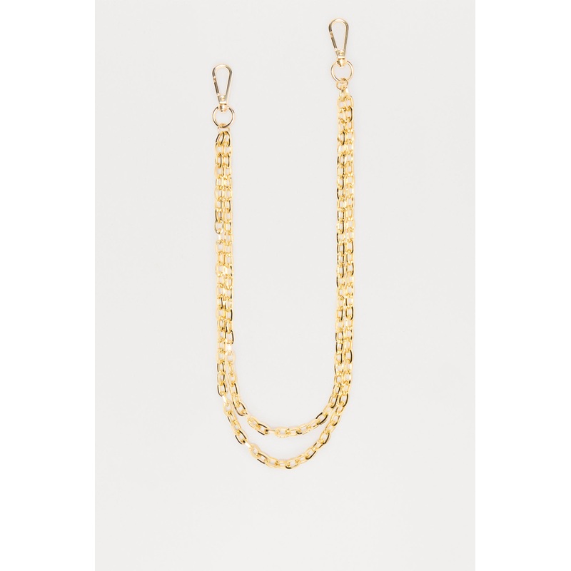 Double Chain Link Pant Chain – Gold