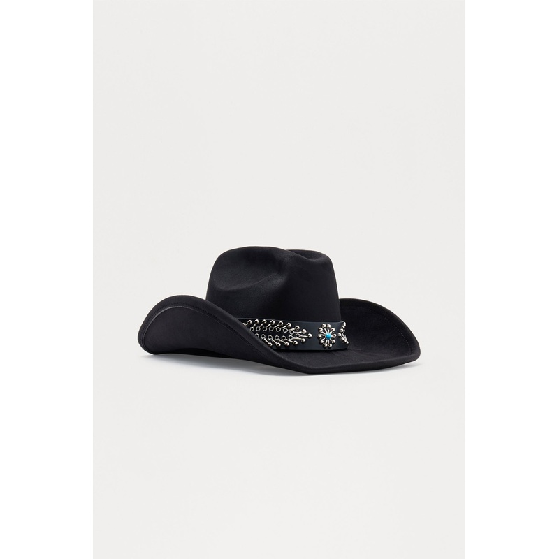 Earthy And Dreamy Cowboy Hat – Black