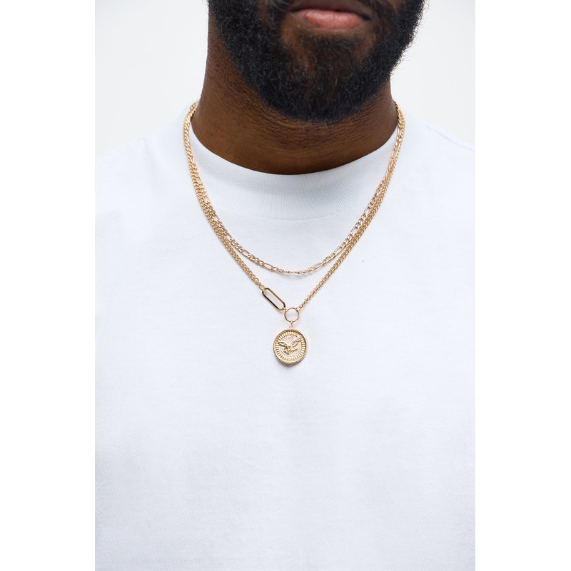 Royal Crest Necklace Set – Gold