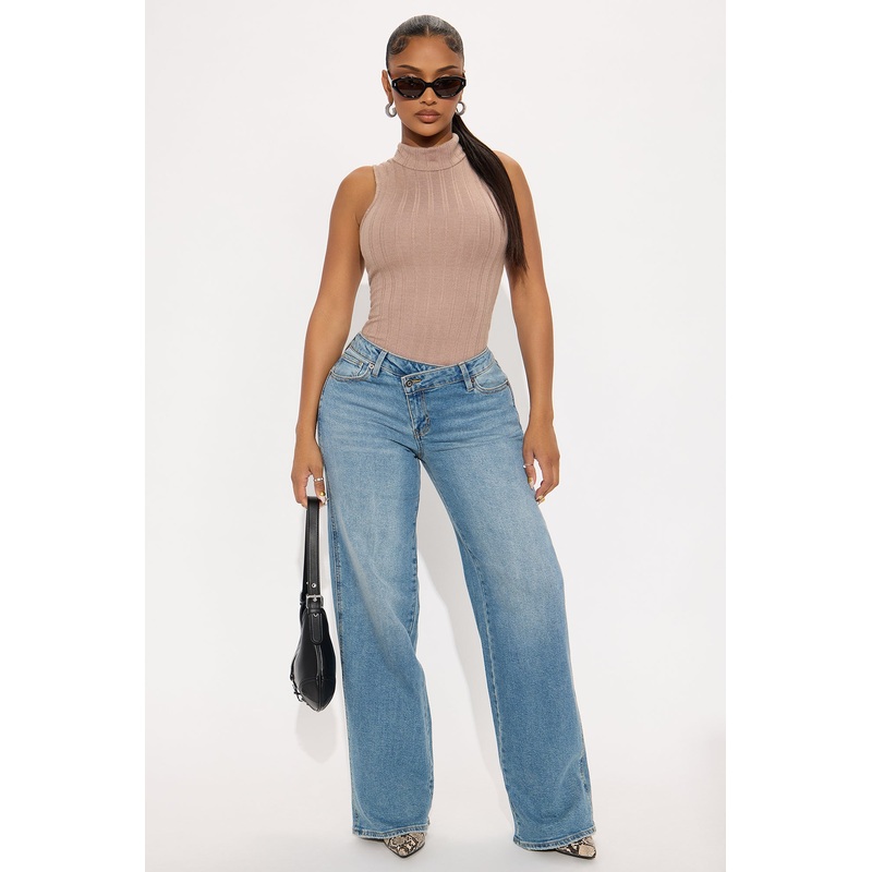 Eastside Low Rise Crossover Wide Leg Jean – Vintage Wash