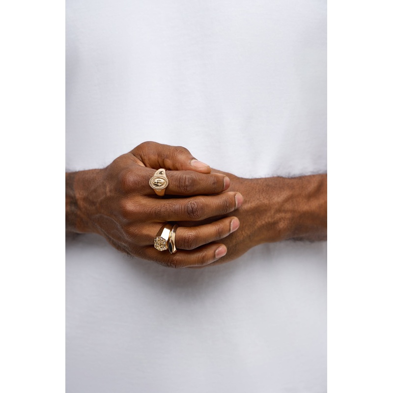 Holy Drip Crest Ring Set – Gold/combo