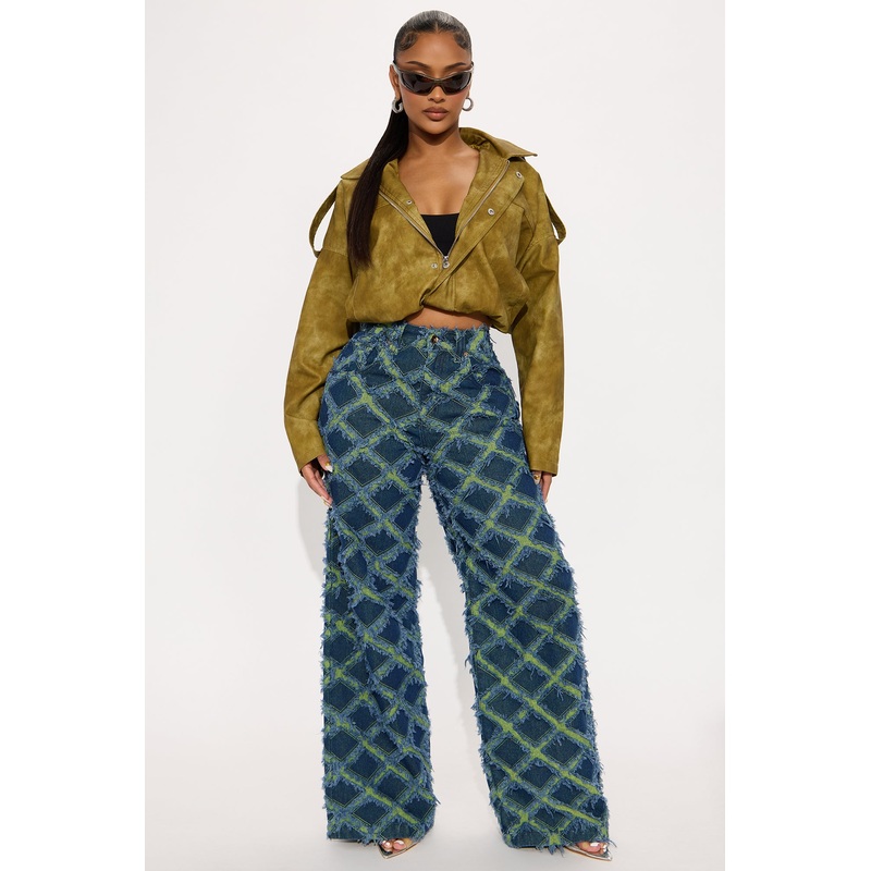 Like A Diamond Wide Leg Jeans – Dark Wash