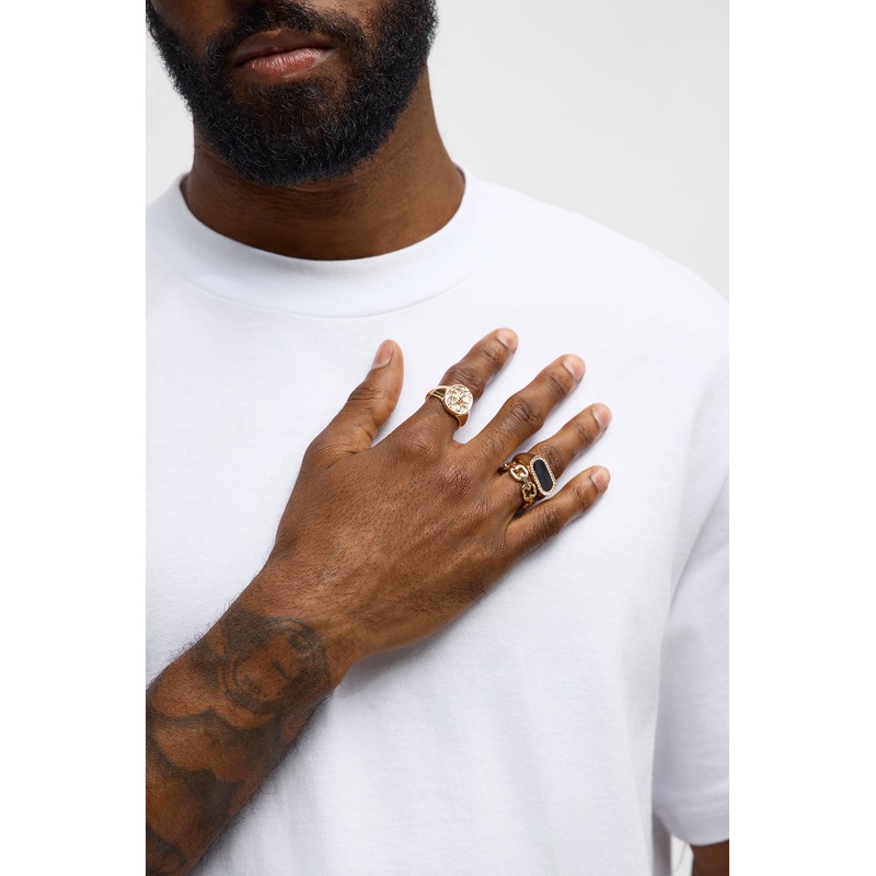 Savage Jeweled Ring Set – Gold/combo