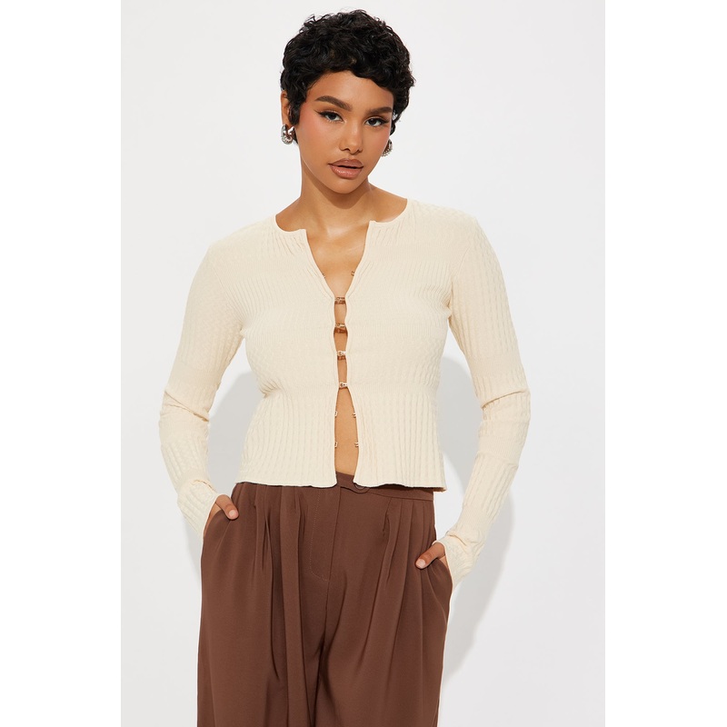The Jaden Hardware Cardigan – Ivory