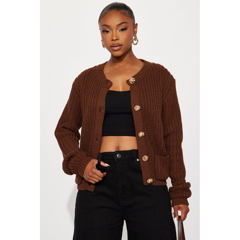 Bring Me Hot Cocoa Cardigan – Chocolate