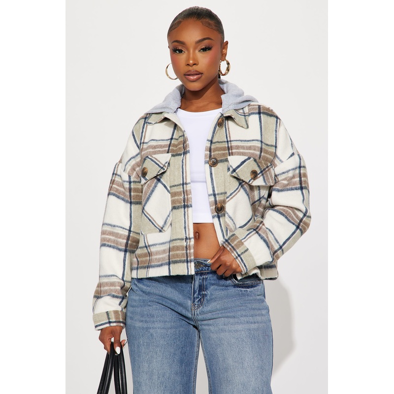 Cabin Comfort Plaid Shacket – Brown/combo