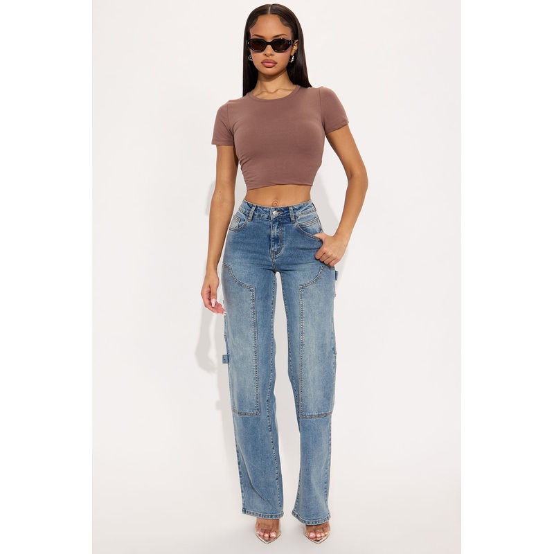 Carlisle Carpenter Stretch Straight Leg Jeans – Medium Wash