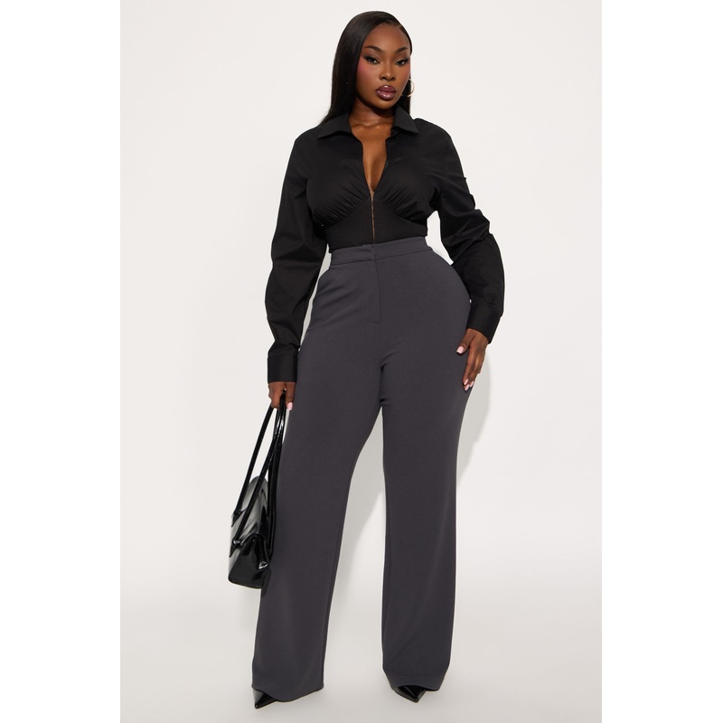 Core Competency Straight Leg Trouser – Charcoal