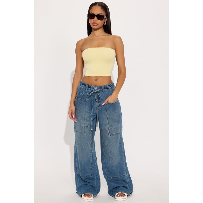 Going Everywhere Wide Leg Jeans – Medium Wash
