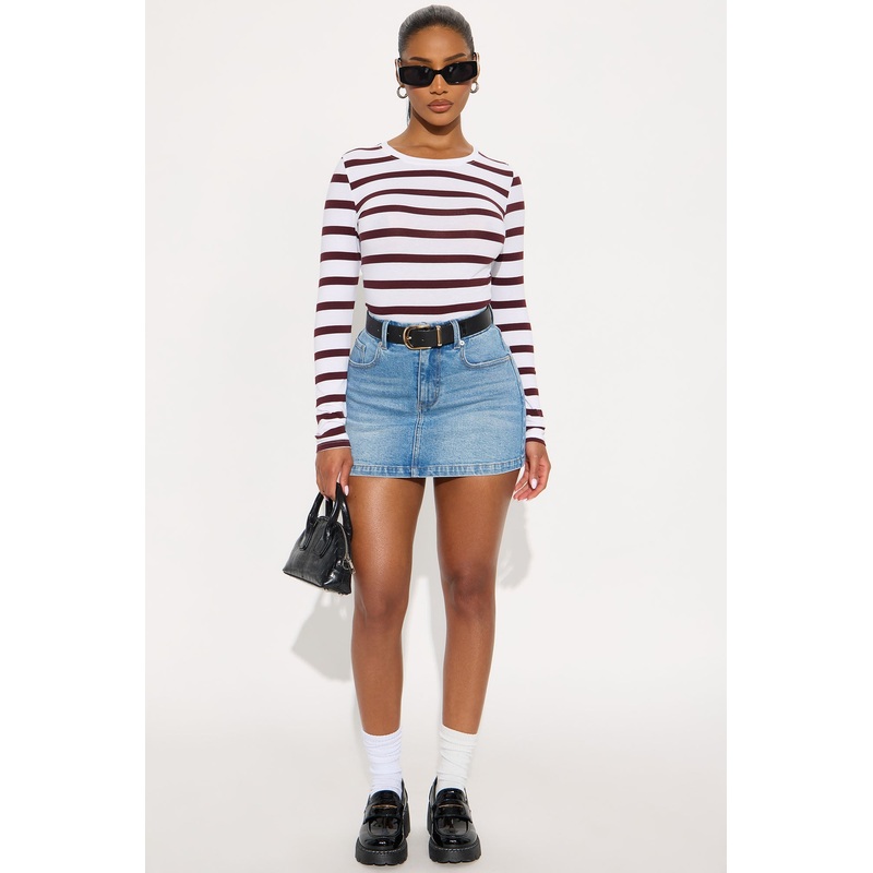 Harper Denim Mini Skirt – Medium Wash