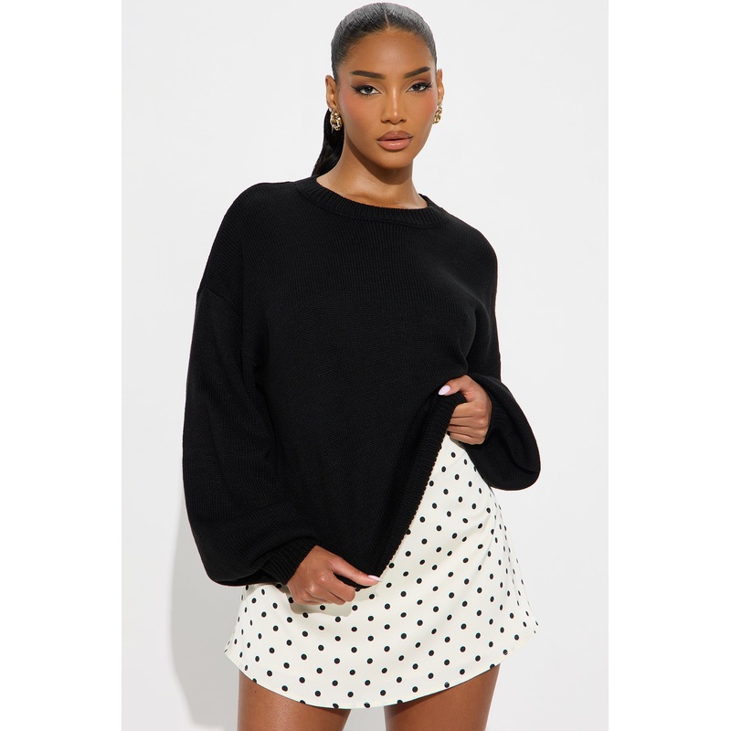 Autumn Feels Sweater – Black