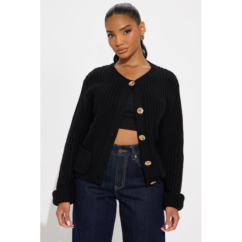 Bring Me Hot Cocoa Cardigan – Black