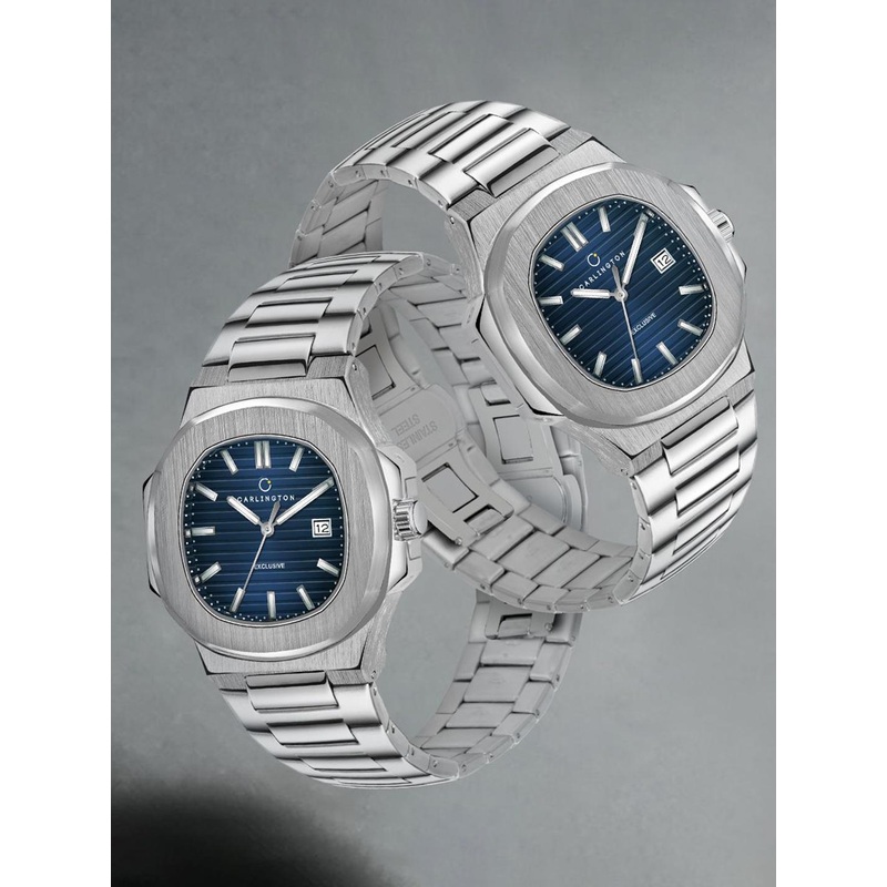 CARLINGTON Men Dial & Stainless Steel Straps Analogue Watch Exclusive 8822 Blue