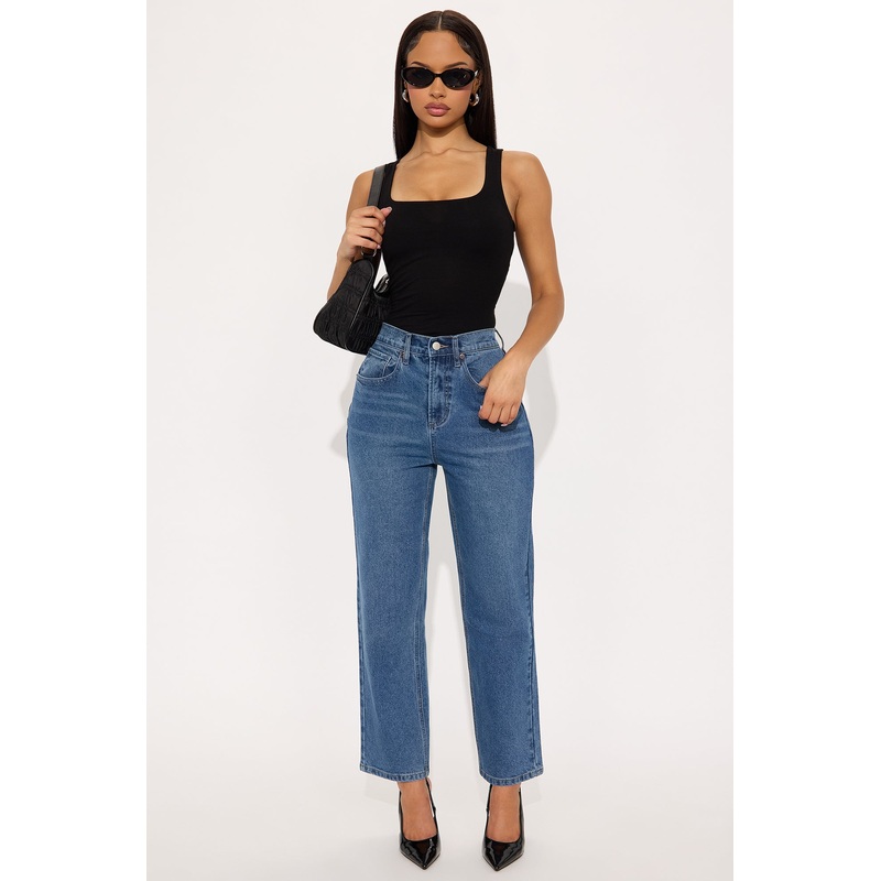 Jennifer 90’s  Ankle Straight Leg Jeans – Medium Wash