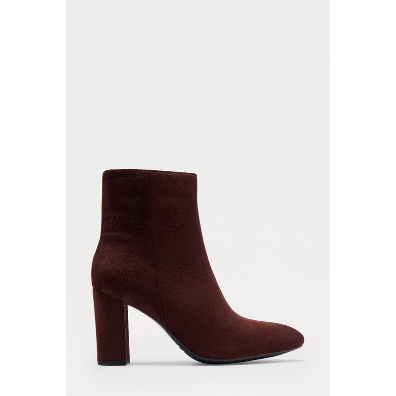 Park Faux Suede Booties – Brown