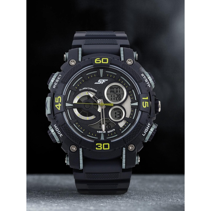 Sonata Men Black Digital Chronograph Watch 77070PP04J