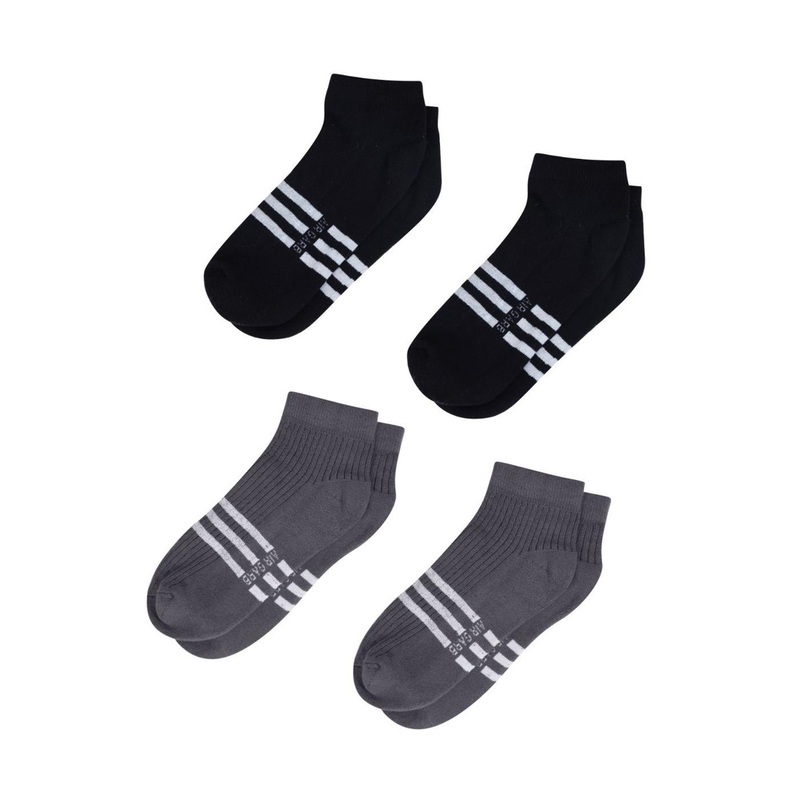 AIR GARB Pack Of 4 Striped Cotton Ankle Length Socks