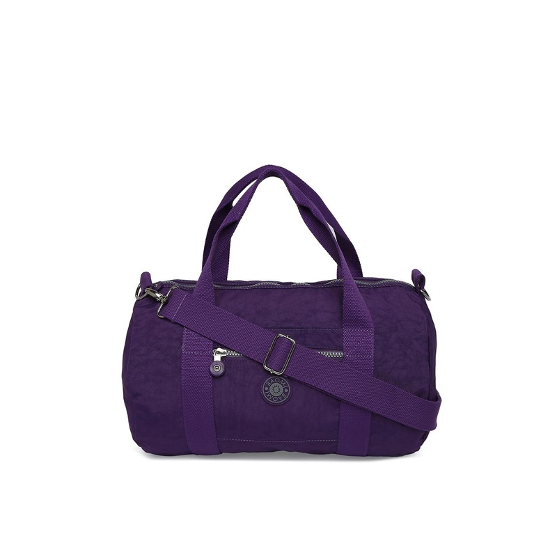 BAOMI Purple Oversized Bowling Handheld Bag with Bow Detail