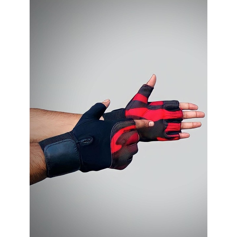 Body Smith Men Patterned Wrist Support Gym Gloves