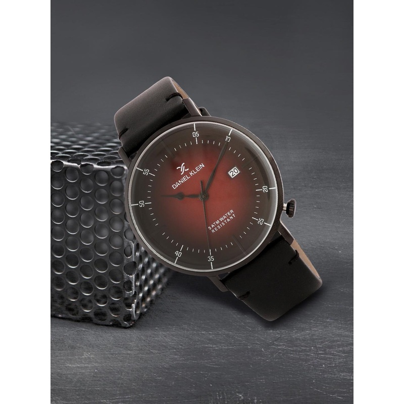 Daniel Klein Men Maroon & Black Analogue Watch DK.1.12515-6