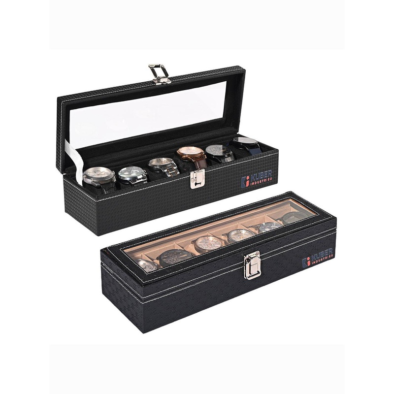 Kuber Industries 2-Pieces Wrist Watch Organiser Box