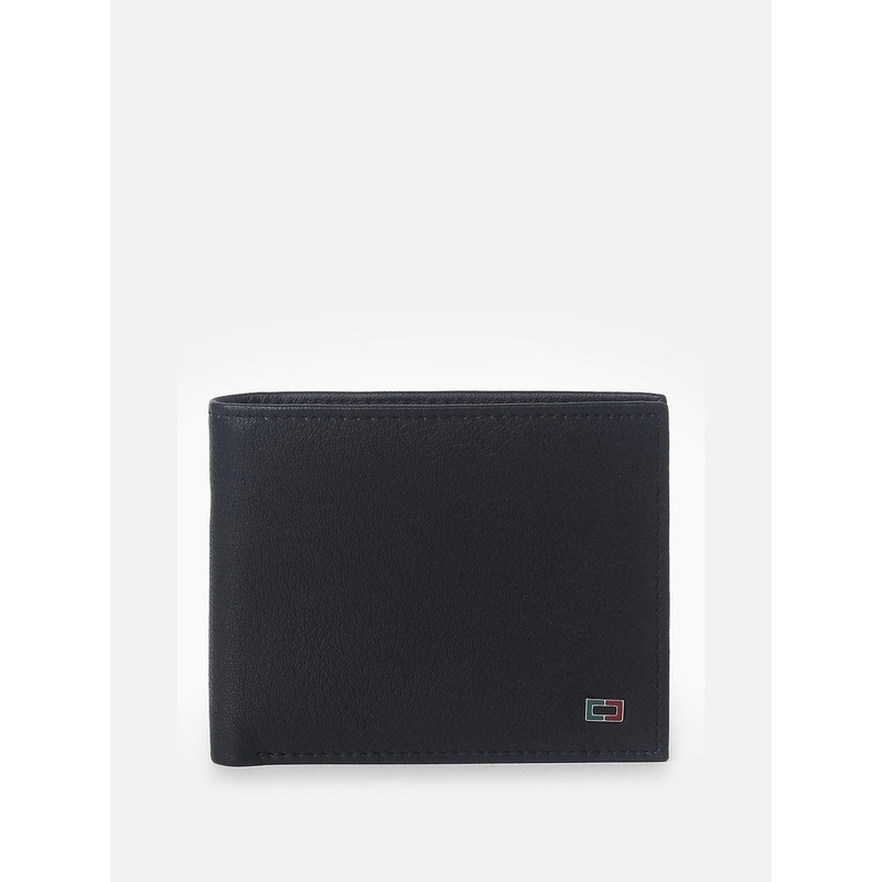 Peter England Men Abstract Textured Leather Two Fold Wallet