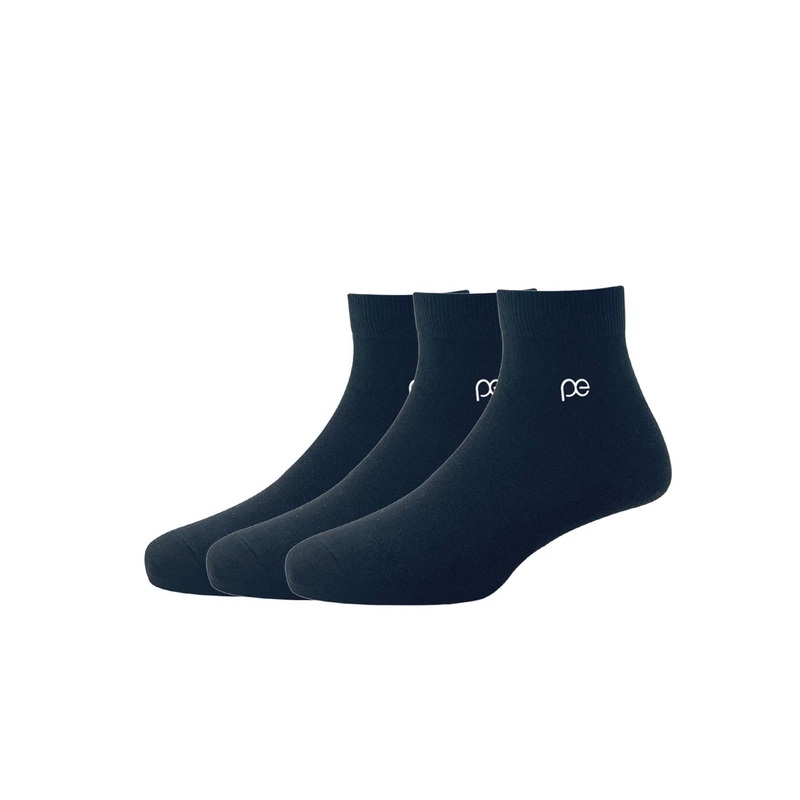 Peter England Men Pack Of 3 Black Solid Above Ankle Socks