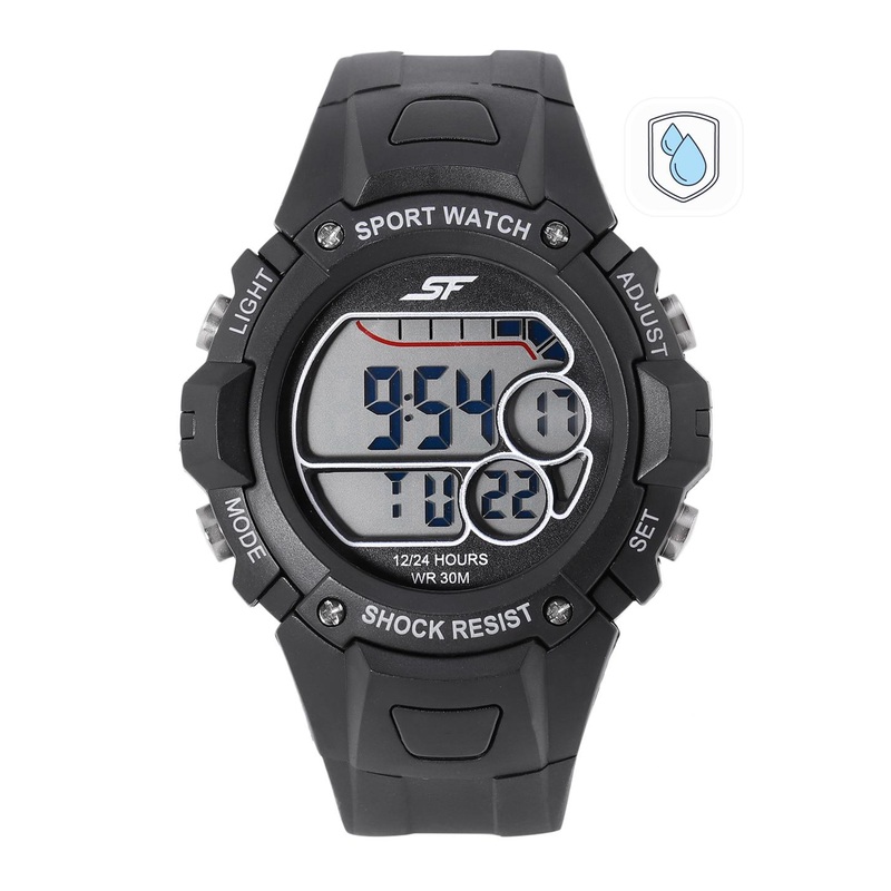Sonata Men Black Digital Watch 77111PP02