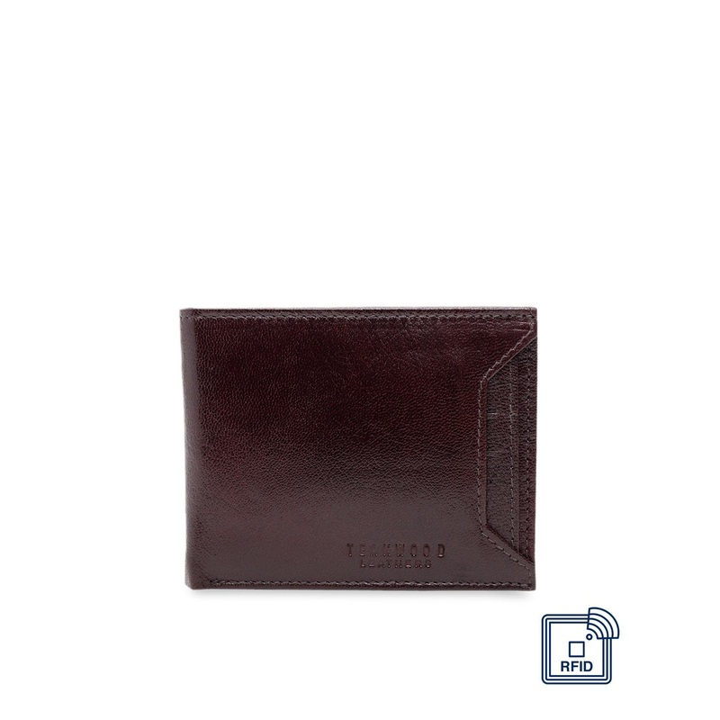 Teakwood Leathers Men Brown Textured Leather Wallet
