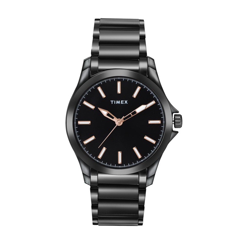 Timex Men Brass Dial & Stainless Steel Bracelet Style Straps Analogue Watch TWTG58SMU04