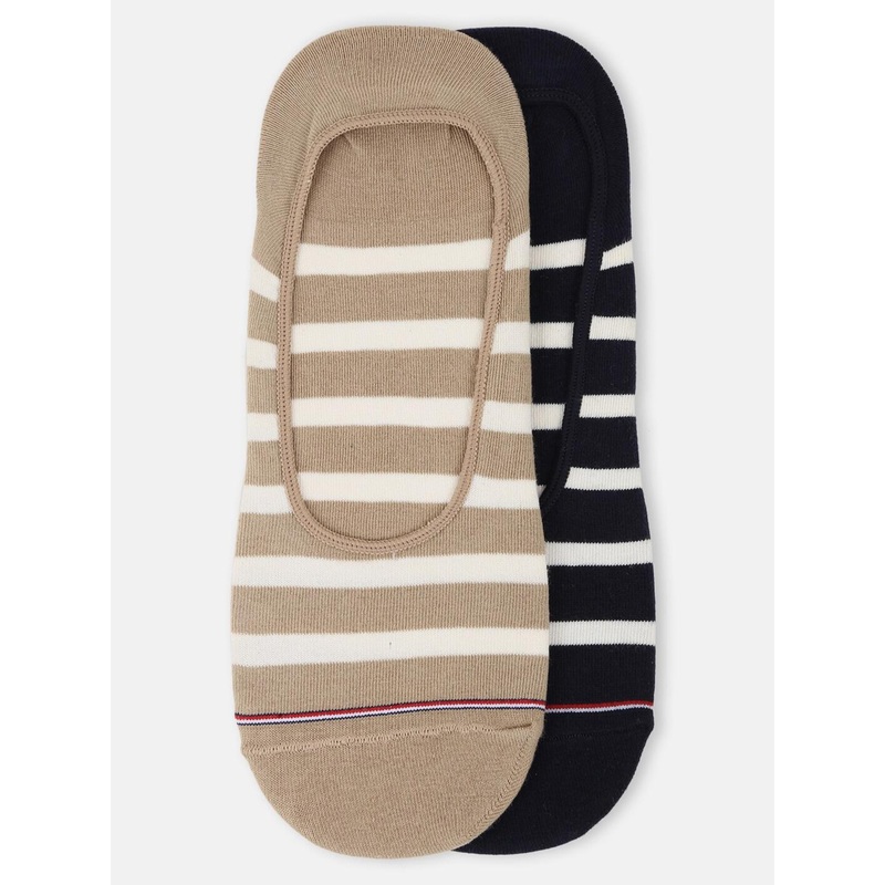 Tommy Hilfiger Men Pack Of 2 Striped Shoe Liner Socks