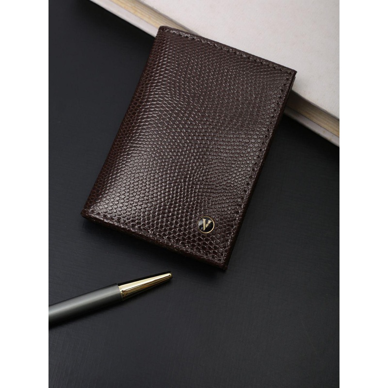 Van Heusen Men Textured Leather Two Fold Wallet