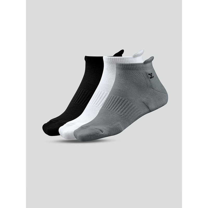 XYXX Men Pack Of 3 Ankle Length Cotton Socks