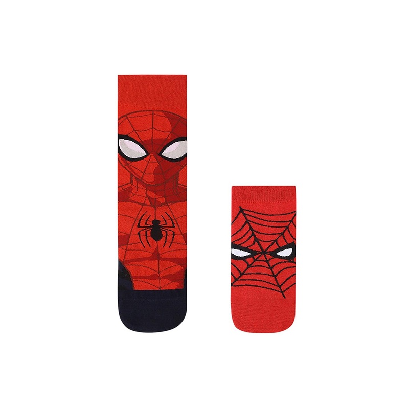 Balenzia x Marvel Men Pack Of 2 Spider-Man Patterned Ankle & Calf Length Socks