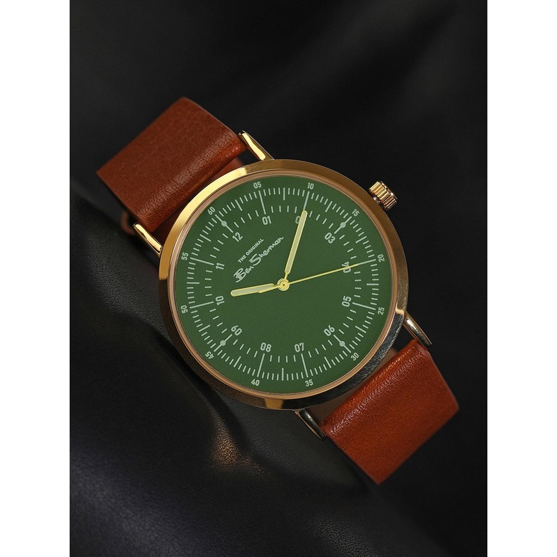 BEN SHERMAN Men Printed Dial & Leather Straps Analogue Watch BS088NBR