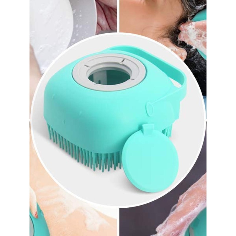 Body Bathing Scrubber Brush For Exfoliating With Soap Dispenser