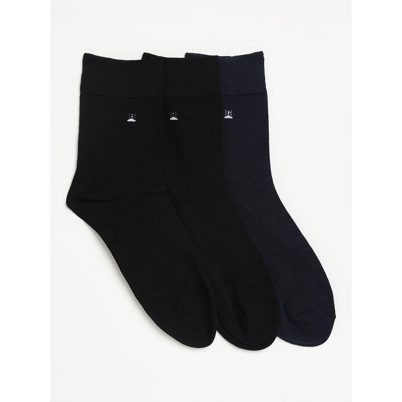 Camey Pack Of 3 Assorted Cotton Calf-Length Socks