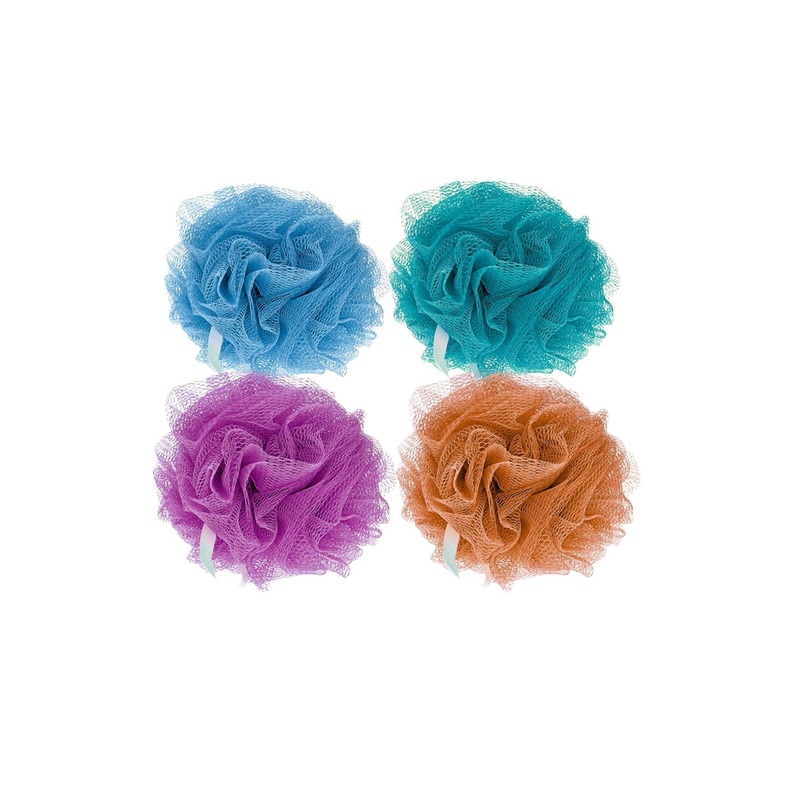 CareDone Set Of 4 Large Bath Loofah Sponge Scrubber Exfoliator For High Lather Cleansing