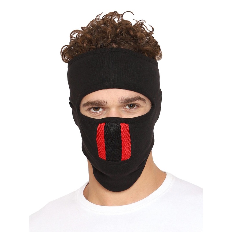 Gajraj 1-Ply Anti Pollution Cotton Reusable Full Face Mask with Air Filter Mesh