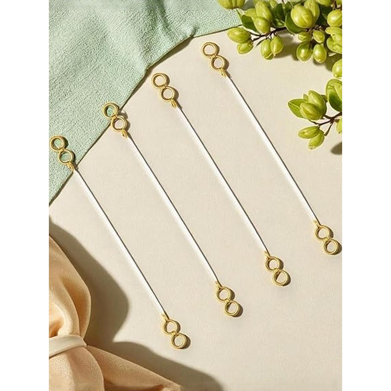 Gold Plated Invisible Transparent Light Weight Ear Chain Support for Heavy Earrings (2