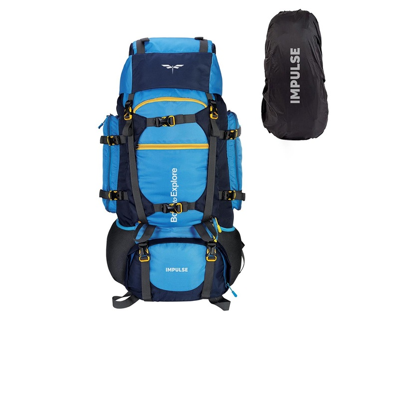 Impulse Navy Blue Solid Keep Discovering Heavy 80 Litres Waterproof Rucksack