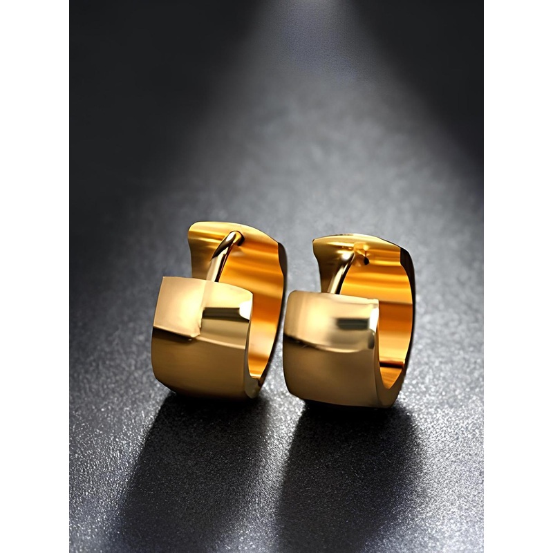 KARISHMA KREATIONS Gold-Plated Contemporary Hoop Earrings