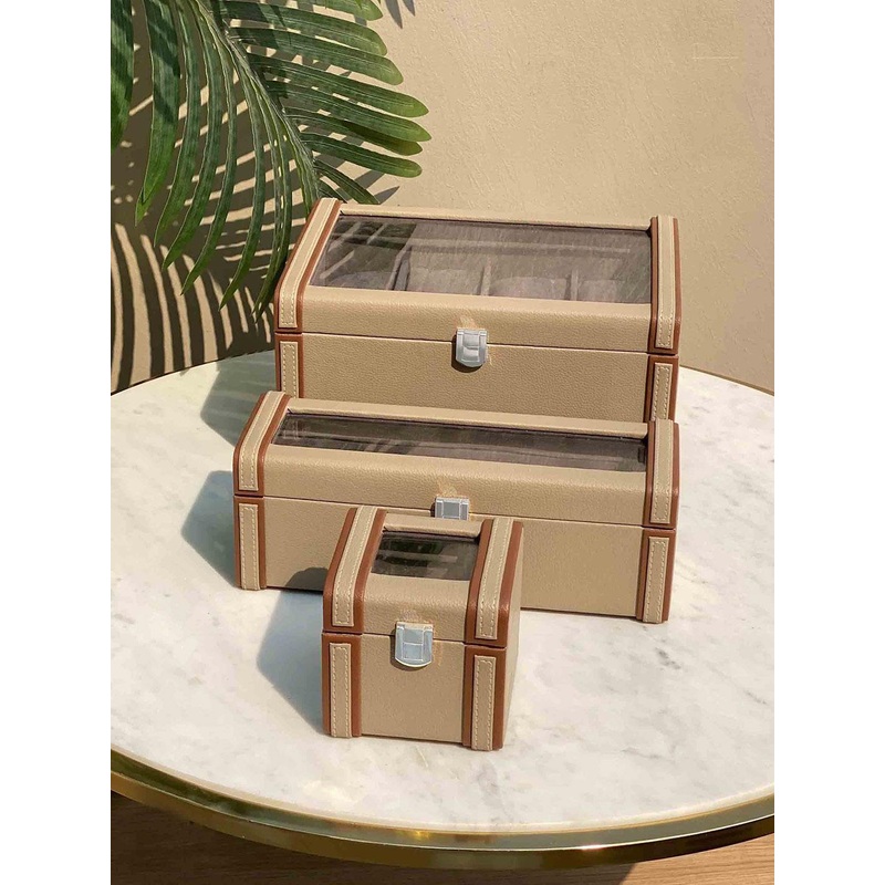 Mason Home Taupe 4 Slots Watch Organiser