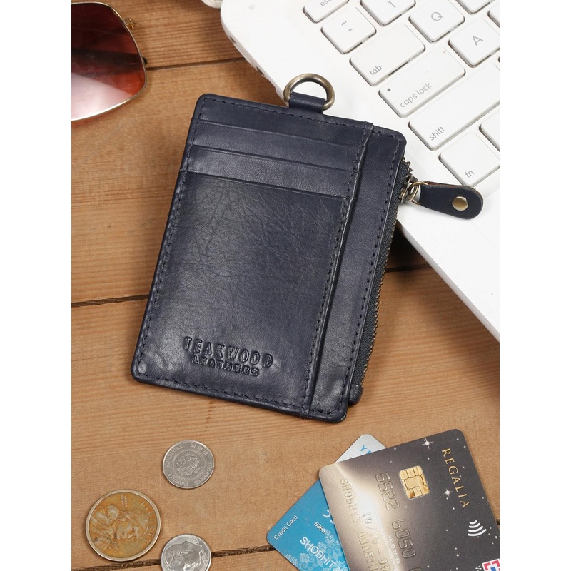 Teakwood Leathers Unisex Textured RFID Leather Card Holder